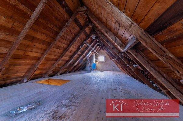 Dachboden über Luke im OG (ausbaufähig)