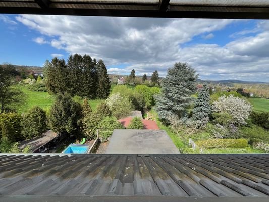 Ausblick Balkon Dachgeschoß