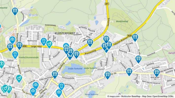 Geolyzer Kartenausschnitt