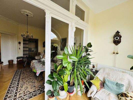 Sicht Wintergarten Wohnzimmer