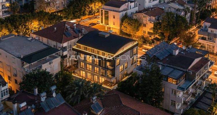 Apartments for Sale in a Project 400 M from the Sea in Lara Antalya