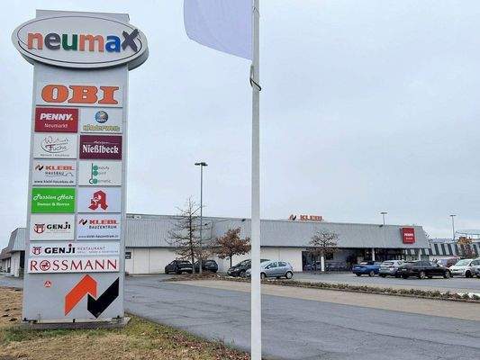 Einkaufszentrum 1,7 km schnell erreicht, ohne Ampeln