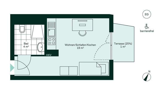 Barrierefreier und komfortabler Grundriss