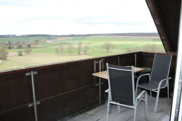 Die Aussicht vom Balkon