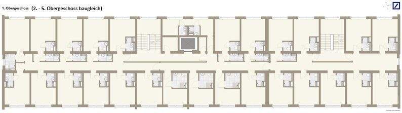 Grundriss 1. - 5. Obergeschoss