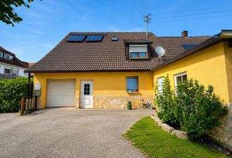 Blick auf Haus