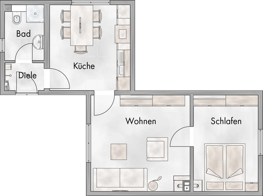 Grundriss Wohnung II