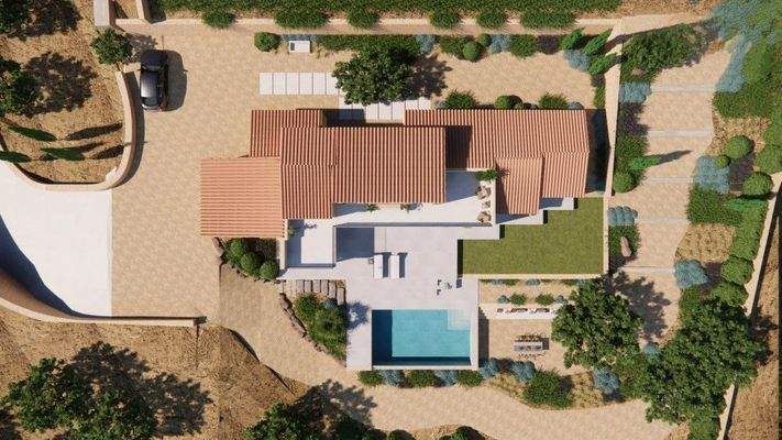 Neubauvilla mit fantastischer Aussicht zu verkaufen in Puntiro, Mallorca