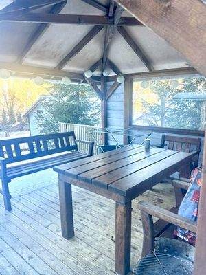 Terrasse an Ferienhaus