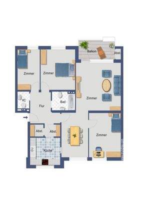 gestalteter Grundriss