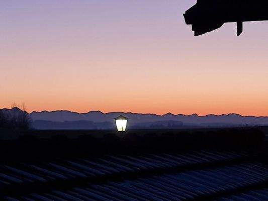 Sonnenuntergang v Westbalkon