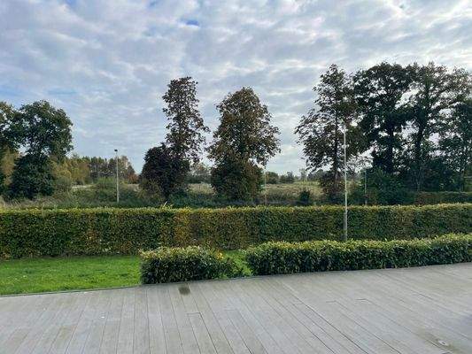 Terrasse mit Blick auf den Garten