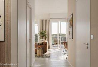 Entree mit Blick in den Wohnbereich