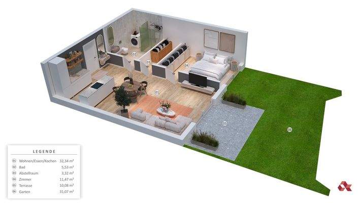 Grundriss B 102 3D