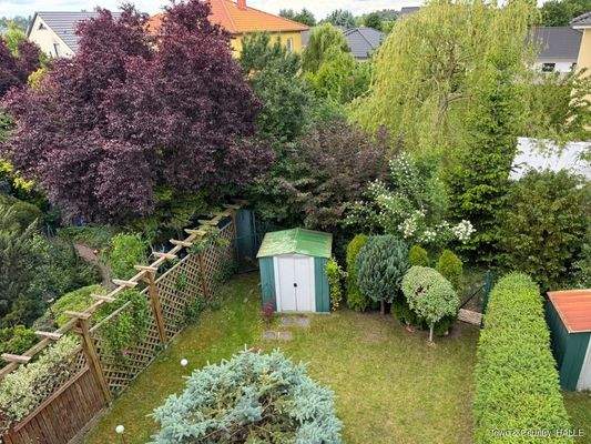 Gartenansicht von der Dachterasse