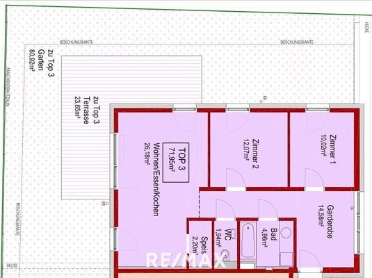 Wohnung - Plan TOP 3