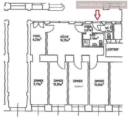 Grundrissplan Top 3-5