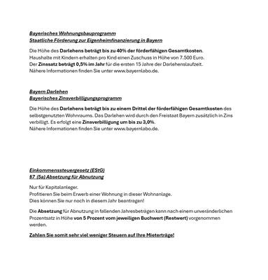 Info über Fördermöglichkeiten