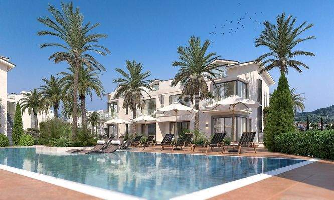 Apartments with Pools Within Walking Distance to Sea in Tatlısu