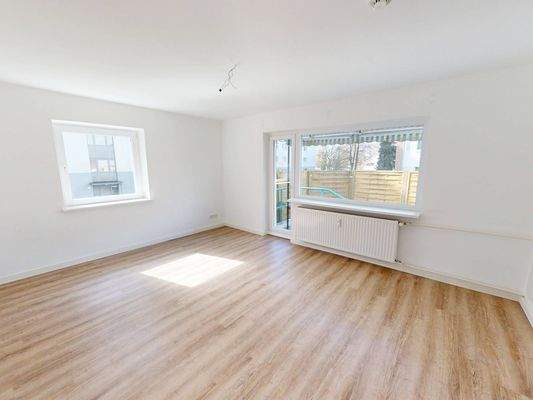 Ansicht II: Wohn- und Esszimmer