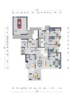 Grundriss EG und Hochparterre.