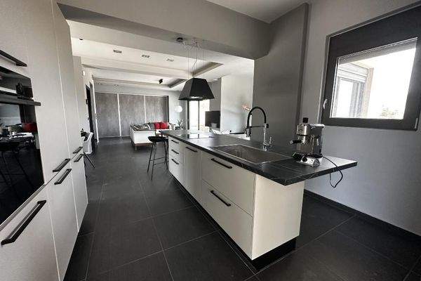 Kreta, Kolymvari: Moderne Luxusvilla mit atemberaubender Aussicht und privatem Pool zum Verkauf