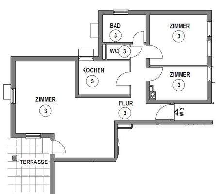 Grundriss WE 3