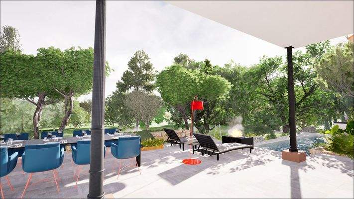 Visualisierung Terrassenbereich