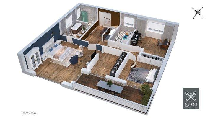 3D-Grundriss-Erdgeschoss