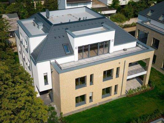 Blick auf die Penthousewohnung