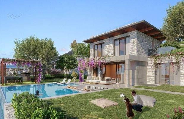 Detached Stone Villas with Sea Views in Bodrum Muğla