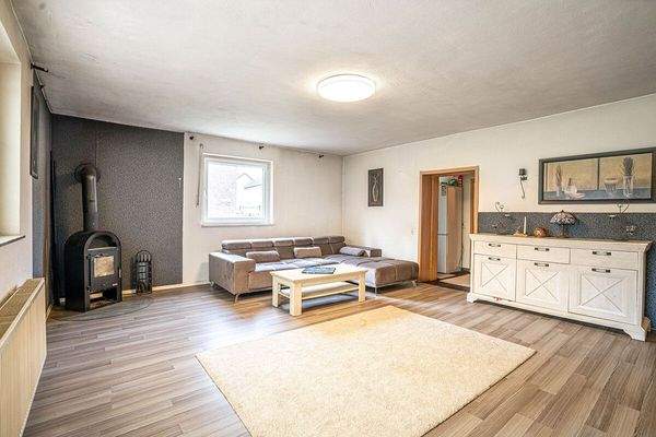 Wohnzimmer mit Kaminofen