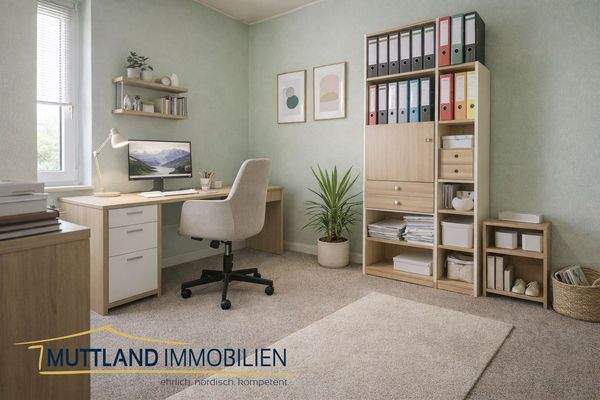 Arbeitszimmer - KI umgestaltet