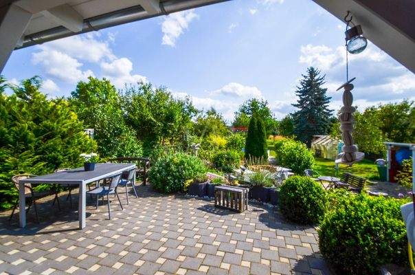 Blick auf Grundstück