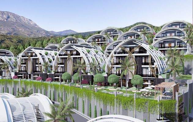 Elegant Flats in a Hotel Concept Project in Alanya