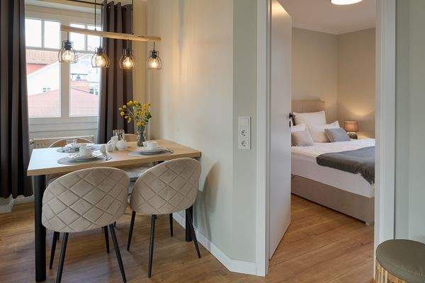 Der ansprechende Essbereich 