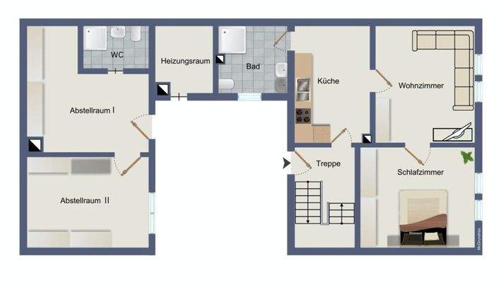 Erdgeschoss (kein Maßstab)