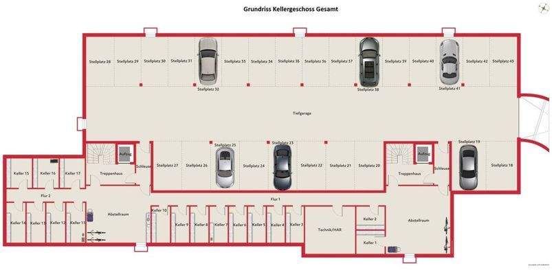 Grundriss Kellergeschoss Gesamt
