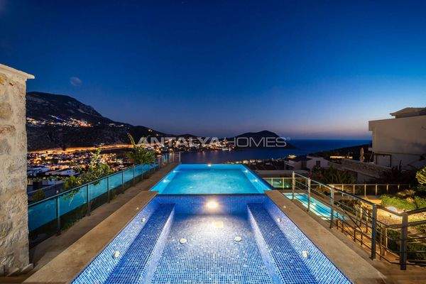 Sea View House with Private Pool in Kalkan Kas