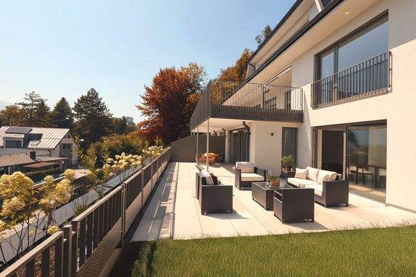 Ruhe, Privatsphäre und ein gehobenes Wohnumfeld - Visualisierung