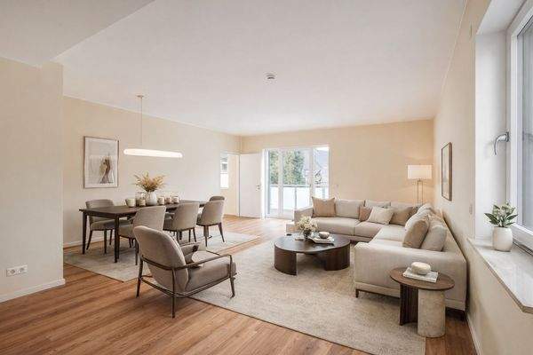 Großzügiges Wohnzimmer (Visualisierung)