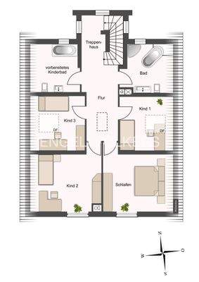 Grundriss Wohnfläche Dachgeschoss