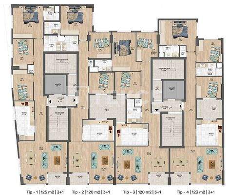 New Seafront Apartments with Spacious Spaces in İzmir