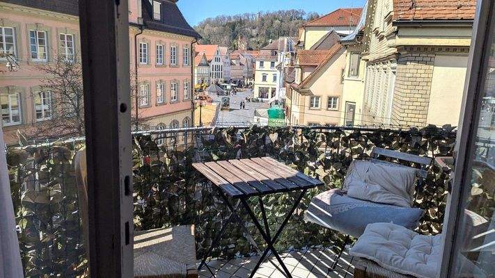 Die tolle Aussicht vom Balkon