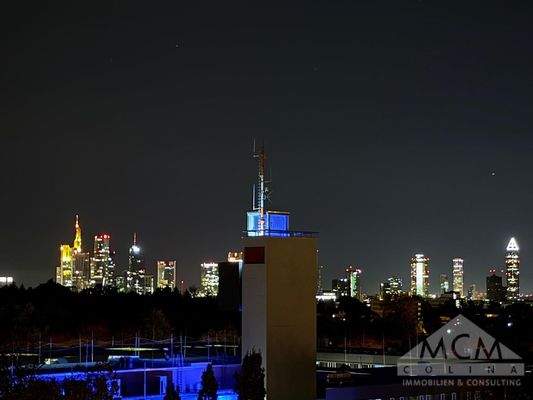 Skylineblick bei Nacht