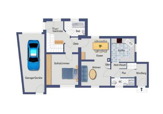 Grundriss Erdgeschoss - nicht maßstabsgetreu