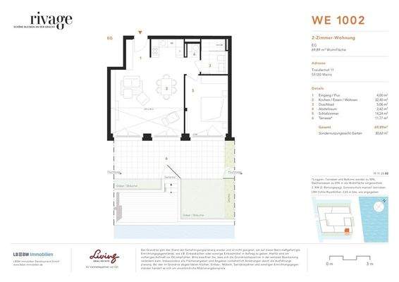 Grundriss WE 1002 Rivage