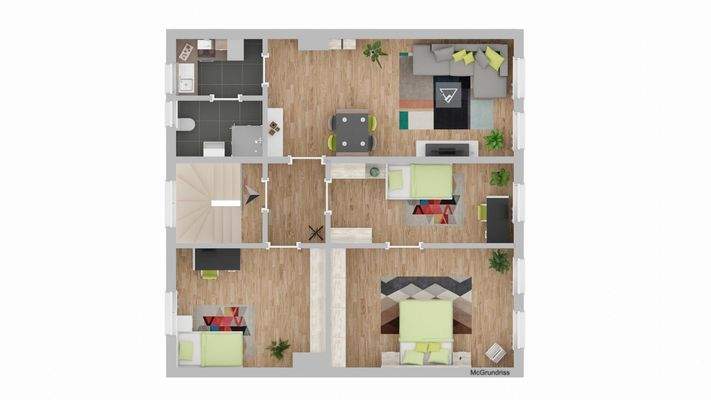 2. Obergeschoss, Haus 2