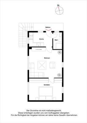 Obergeschoss mit Beispielmöblierung