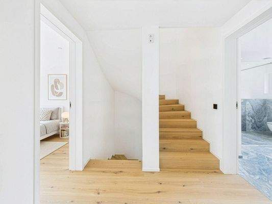 Massivholztreppe (Visualisierungsbeispiel)